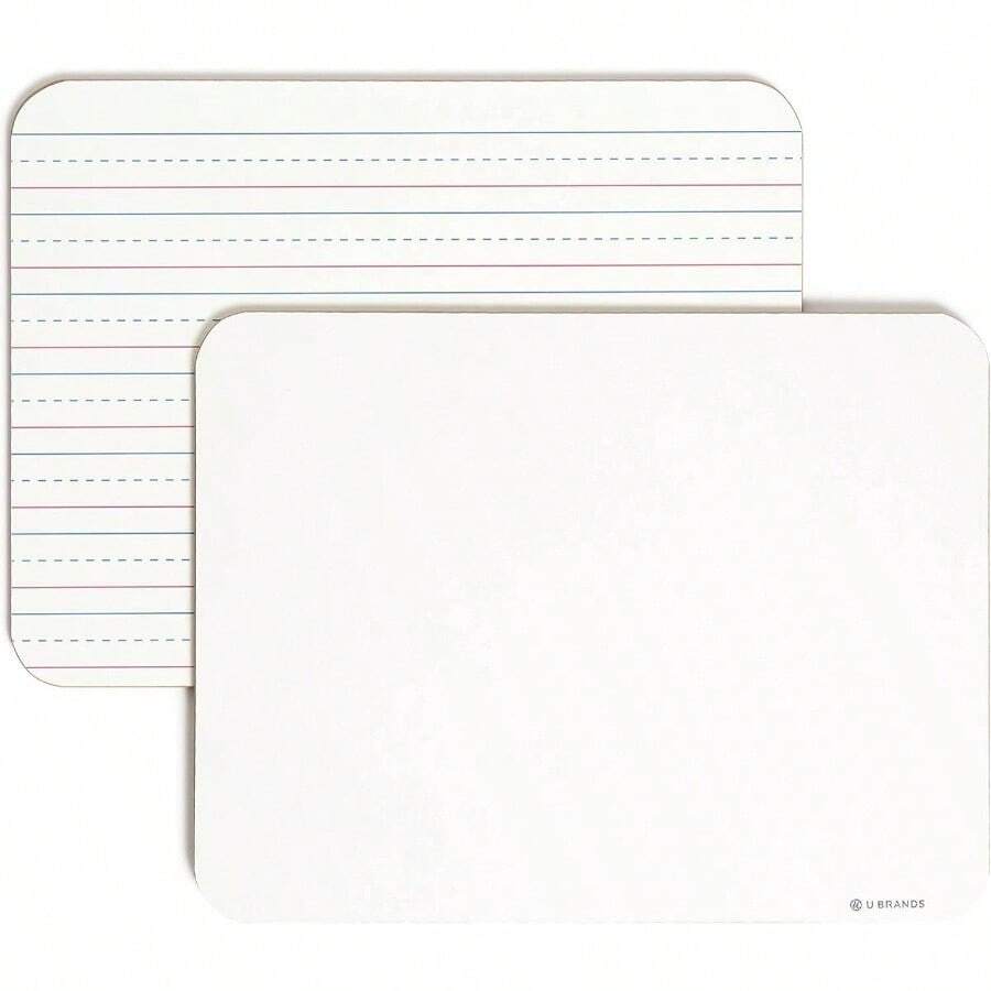Dry Erase Lap Board, Double Sided, 9x 12 Inches, Dry Erase Marker Included, Small White Board, 1 Count
