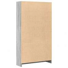 Libreria Larryhot Sonoma Grey 80x24x143 cm Legno ingegnerizzato, resistente e durevole, facile da montare, stile decorativo, adattA, Per riporre soprammobili, statuette, libri, piccoli oggetti, ecc. - Grigio - Visualizzare 6