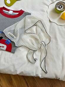 1pc Women's Polka Dot Striped Triangle Scarf Chiffon Headscarf Hair Bandana Neckerchief Sweet Polka Dot Thin Striped Triangular Head Hair Scarf Hair Wrapping Ideal For Dressing Up Your Summer Look Hair Accessories Fall Winter Headbands For Women For Vacation Outfits Woman