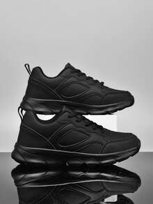 Nuevos zapatos negros para mujer, zapatos deportivos casuales versátiles y de moda, antideslizantes y resistentes al desgaste, livianos y cómodos, zapatos de trabajo fáciles de limpiar