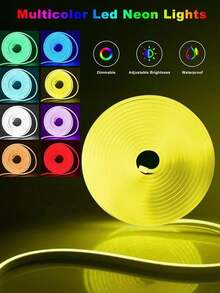 1 个 1M/2M/3M/4M/5M 柔性 LED 霓虹灯带，USB 供电，遥控器，便携式角灯，适用于家居装饰、阅读、房间、客厅、卧室、走廊、电视背景、万圣节、圣诞节、生日派对照明 - 44銀標 - 查看 6