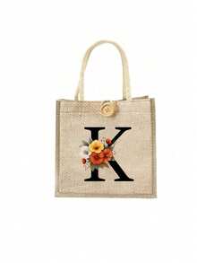 Bolso de tela con estampado de letras, bolso de tela estampado, bolso con decoración de botones, bolso grande de capacidad minimalista, bolso de tela casual y portátil de gran capacidad, bolso de compras multifuncional, nuevo diseño, gran capacidad, compañero de compras, bolso de hombro, bolso de tela, bolsa de almuerzo, lonchera, bolso cruzado, para mujer, uso diario, cita - Multicolor - Ver 32