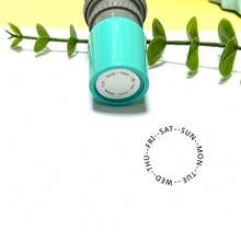 1pc Star-Shaped Stamp For Journaling, Daily Planner, Self-Inking Black Ink Stamp - Sunday Maru Seal - View 3