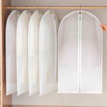 5 Pack Clothes Organizer Dust Cover Protective Cover Against Coat Bag Translucent Suit Cover - Bộ 5 - 60*90 - có khóa kéo - Xem 6