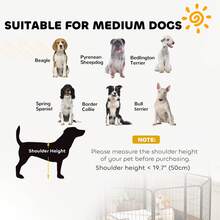 PawHut 2 Piece Expansion Pack Dog Pen For Medium Dogs, 80cm Tall, Black - Black - View 6