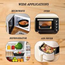 Silicone Air Fryer Basket.,Air Fryer Baking Tray, Special Barbecue Tray Reusable Silicone Air Fryer Liners With Handles, Heat-Resistant Air Fryer Basket Alternatives, Non-Stick Silicone Air Fryer Pot, Easy To Clean And Dishwasher , Silicone Material, Prevents Sticking And Mess, Perfect For Baking, Roasting For Baking And Grilling, Holiday Parties, New Year Christmas Supplies. - Nhiều màu - Xem 6