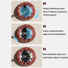 1PC Magnetic Kitchen Timer - Precision Countdown Timer With Strong Adhesive, Mechanical Desktop/Fridge Timer For Cooking, Baking & Studying (Easy-Read Dial) - Multicolor - View 9