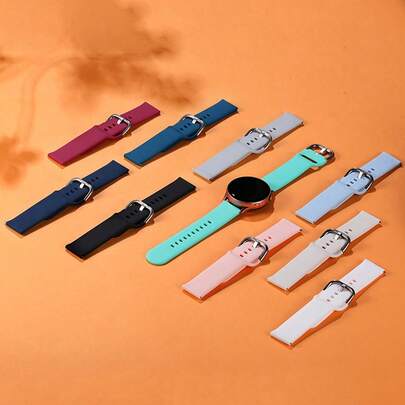 20mm/22mm Smart Watch Strap Suitable For Sam Sung Galaxy Watch Active 2/Watch 3 45mm/42mm Gear S3 Soft Silicone Wristband Suitable For Hua Wei Watch/Garmin Watch/Mazfit Bip/Galaxy Watch 7 FE 6 5 4 40mm 44mm/Gear S3/Watch 4/3/GT2-3 Pro Sports Wristband, Unisex Strap