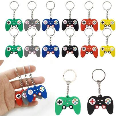 10 piezas/5 piezas/1 pieza - Recuerdos de fiesta de gamepad, llavero de control de juego, decoraciones colgantes de suministros para fiestas de cumpleaños, regalos para bebés niños y niñas, recompensas de recuerdo, relleno de bolsas de regalo, 6 colores, llaveros de mando de videojuegos para recuerdos de fiestas de videojuegos, fiestas de cumpleaños, baby shower, bolsas de fiesta de jugadores, suministros para fiestas de cumpleaños de juegos