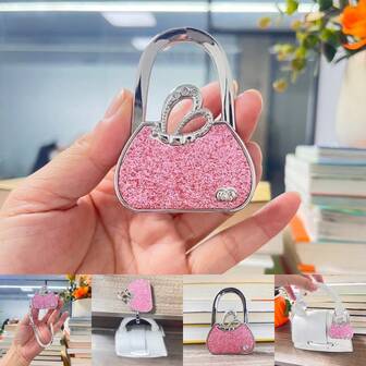 Zinc Alloy Bohemian Style Swan Pattern Bag Hook, Creative Foldable Desk Hanging Metal Bag Hook