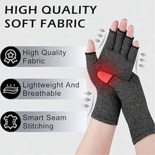 1 pereche de mănuși neutre pentru bărbați și femei, mănuși cu degete expuse multicolore, mănuși tricotate elastice calde, sindrom de tunel carpian, artrită reumatoidă, tendinită, mănuși de compresie avansate violet deschis, foarte potrivite pentru utilizare zilnică, tastare, muncă