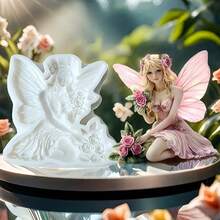 1pc Silicone Mold With Wings, Resin Art Mold For Girl With Wings - Light Grey - View 10