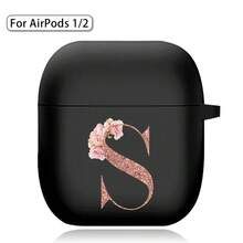 Earphone Case For Airpods (1st / 2nd / 3/4rd Generation) / Airpods Pro /Pro 2 Printed Gold Letters Soft Silicone Wireless BT Headphones Charging Box Protective Cover