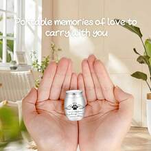 1.57 Inches Small Black Pet Urn Ashes U2013 Keepsake Aluminum Memorial Urn With Engraved Paw Print Design U2013 Cats, Dogs Tiny Pets