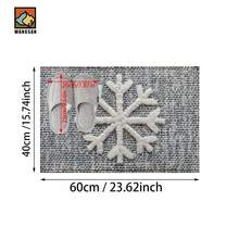 1pc/2pcs Winter Snowflake Pattern Bath Mat, Imitation Cashmere Material, Plush Decoration, Suitable For Bathroom, Doorway, Kitchen And Holiday Decoration, Machine Washable, Gift Choice - Multicolor - View 13