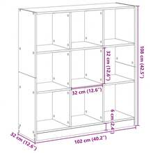 Libreria Larryhot bianca 102x32x108 cm in legno ingegnerizzato, resistente e durevole, facile da montare, stile decorativo, adattA, Per riporre soprammobili, statuette, libri, piccoli oggetti, ecc. - Bianco - Visualizzare 9