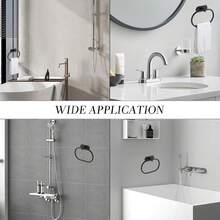 1 Stück Handtuchring ohne Bohren, ovale Form, 201 Edelstahl, 20 cm stilvoller Handtuchhalter für Badezimmer & Küche, in Schwarz, Silber und Gold erhältlich, Handtuchhalter, Badezimmer Accessoires, Klebetuchhalter, Wandmontierter Handtuchhalter, Badezimmer Aufbewahrung, Handtuchhaken, Handtuchhalter, Badezimmerregal, Badezimmermöbel, Toilette