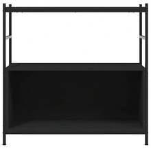 Libreria Larryhot nera 80x30x78,5 cm in legno ingegnerizzato e ferro, robusta e durevole, facile da montare, stile decorativo, adattA, Per riporre soprammobili, statuette, libri, piccoli oggetti, ecc. - nero - Visualizzare 4