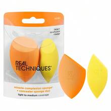 Real Techniques Miracle Complexion Sponge + Concealer Sponge Duo, Makeup Blending Sponges For Foundation & Concealer, Offers Light To Medium Coverage, Natural, Dewy Makeup, Latex-Free Foam 2 Count - Orange - View 10