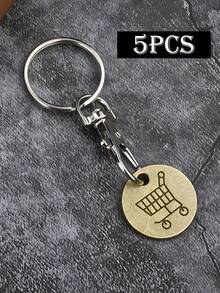 1 件超市手推车标志硬币金属代币龙虾扣创意钥匙扣