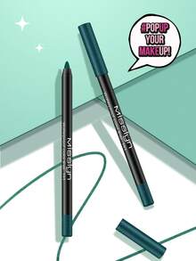 Misslyn 防水彩色眼线液，持久显色，质地柔滑滋润，哑光、珠光、闪光三种妆效可选，轻松打造浓郁精准的线条，可用卷笔刀削尖，防晕染、防水、持久、防汗，显色度高。品牌：彩妆