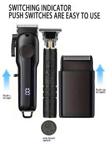 Electric Shaver Set, Beard Trimmer Set, Men's Grooming Kit. Haircut, Shave, Style And Trim. Suitable For Home, Car, Travel And Business Trip Use. Gift For Father And Husband