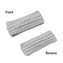 1pc Ribbed Wool Knit Headband, Solid Color Elastic Ear Warmer Headband With Classic Bow, Women Daily Use, Autumn/Winter