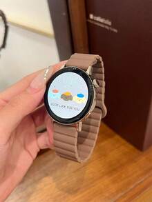 18mm 20mm 22mm Silicone Magnetic Watch Band Compatible With Samsung Galaxy Watch 3/4/5/6, Huawei GT4/3, Xiaomi, Garmin, Amazfit - Chocolate Brown - View 4