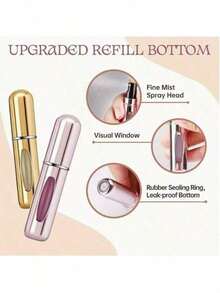 1pc/3pcs/4pcs Travel Perfume Bottle, 5ML Refillable Travel Sprayer, Travel Size Perfume Refill Bottleand Pocket Perfume Dispenser, Travel Bottle And Atomizer Sprayer For Cologne Perfume Holiday Essentials Holiday Travel Essentials Travel Bag Travel Accessories Travel Must Haves Beach Vacation Summer School Accessories Back To School Supplies Stuff