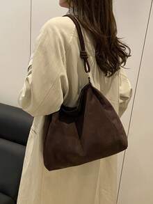 Túi xách cao cấp sang trọng bằng da PU, thiết kế thời trang mới. - Cà phê - Xem 10