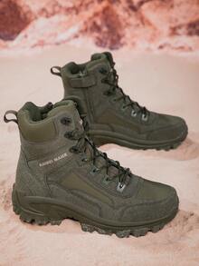 Stylish Winter Mid-Calf Training Boots, Durable Snow Boots, Waterproof Outdoor Hiking Travel Sports Shoes