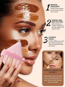 5/10 丝绒三角粉扑套装，粉扑组合，气垫粉扑可重复使用，小型化妆工具，散粉扑（干湿两用），丝绒粉底混合海绵。适用于粉底霜、气垫粉底和面部彩妆，适合所有肤质。 - 彩色 - 查看 3