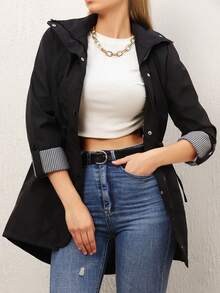 Women's Seasonal Trench Coat Black - Black - View 1