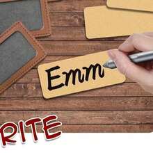 Naszywki ze skóry PU do samodzielnego wykonania, skórzane naszywki na świąteczne skarpety, idealne do dekoracji na przyjęcia, skórzana naszywka na dżinsy, skórzana naszywka na akcesoria odzieżowe, tłoczona etykieta ze sztucznej skóry, etykieta do transportera dla zwierząt ze skóry PU, skórzana etykieta na czapkę, grawerowana laserowo naszywka z logo - łaty skórzane - Zobacz 13