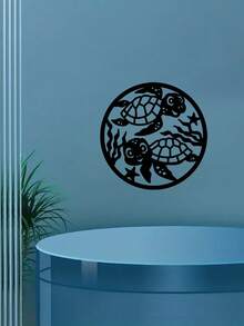 1pc Fashionable Metal Sea Turtle Wall Art - Coastal Home Decor, Suitable For Beach Themed Bedroom And Ocean Enthusiasts - Ideal Holiday Gift, Sea Turtle Decoration