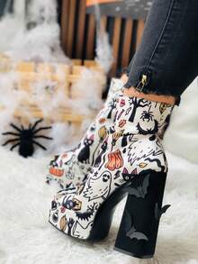 Women Ankle Boots & Booties - Black and White - View 3