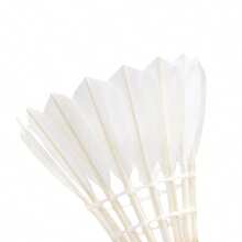 LI-NING G600 Goose Feather Badminton (12-Pack), Grade A Goose Feathers Used, With Spliced Cork Shuttlecock Heads. It Features A Refined Appearance, Stable Flight Performance, As Well As Excellent Strength And Toughness AYQR008-76 - White 76 Speed - View 10