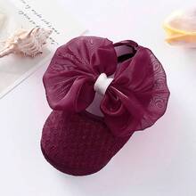 Zapatos de ballet suaves para nias pequeas, cmodos, antideslizantes, para nios pequeos - 0 meses Bebé + Rojo - Ver 6