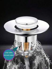 Bộ 2/1 dụng cụ thông tắc bồn rửa nhà tắm (đường kính phổ thông 3.3cm-4cm), nắp đậy cống bồn tắm lò xo, cống thoát nước kiểu nhấn bằng lõi nhựa, bộ lọc cống bồn rửa, dụng cụ giữ tóc gia dụng, lưới lọc rác thải thực phẩm nhà hàng & nhà bếp, phụ kiện & dụng cụ nhỏ phòng tắm / vật dụng thiết yếu cho phòng tắm - Nhiều màu - Xem 4