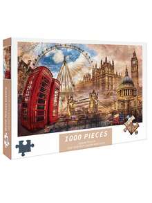1000 片高难度精美拼图，包括中国画《清明上河图》，以及威尼斯、水上城市、世界著名风景、罗纳河上的星夜、樱花庄园等各种风景拼图，非常适合成人消磨时间，完美的生日、节日、万圣节、圣诞节、礼物，高品质精致包装！