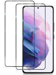 2pcs High Definition Full Coverage Tempered Glass Screen Protector Compatible With Samsung, Hydrophobic And Oleophobic, Scratch-Resistant, Easy To Clean, Shell-Friendly, Supports Fingerprint Unlock. Tempered Glass Screen Protector Compatible With Samsung Galaxy, Anti-Static, Anti-Shatter, Anti-Oil, Anti-Fingerprint, 5-In-1 High Aluminum Glass Film. Ultrasonic Unlock, Scratch-Resistant, Bubble-Free, Anti-Shock, Smooth Protective Film, Full Screen Coverage No White Edges Phone Accessories Compatible With Samsung Galaxy - Clear - View 65