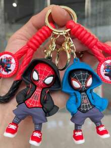 Cute Cartoon Keychain - Peter Parker Legend, Spider-Man, Superhero, Miles Morales, Ring, Bag, Backpack, Pendant, Phone, Spider-Man Pendant, Decorative Accessories, Gift (Some Accessories Randomly Shipped) (Slight Color Difference Between Photos And Actual Product Due To Lighting) - Multicolor - View 6