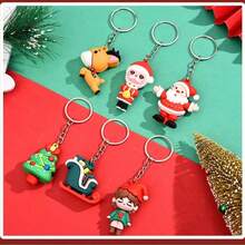2pcs Christmas Keychain Pendants, Small Gift Christmas Presents, Backpack Decorations, Christmas Gifts, Holiday Gifts(Styles In The Picture Will Be Shipped At Random)(Micro String Color, Dyeing Is A Normal Situation)