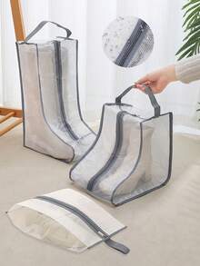 1pc Foldable Non-Woven Fabric Shoe Bag, Portable Dust-Proof Travel Shoe Bag