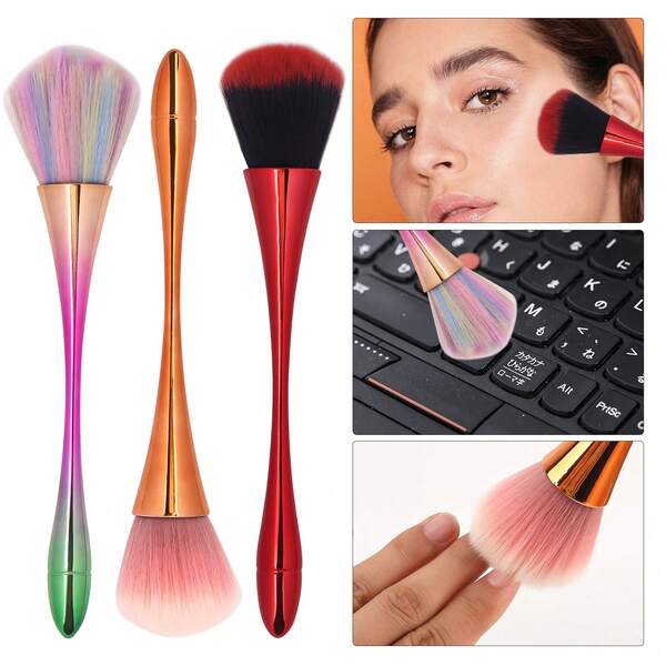 1 PC Fashion Women's Makeup Brush, Ultra-Soft Synthetic Fiber Blush Brush For Face, Non-Shedding, For Cream & Powder Blush, Must-Have Tool For Makeup Artists, Perfect Valentine's Day Gift For Girlfriend And Mother's Day Gift For Mom.