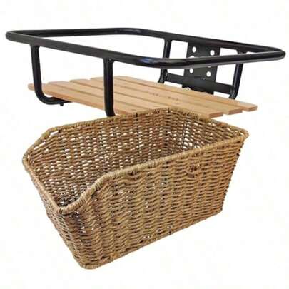 Front Pannier Rk Bicycle + Bicycle Basket XL  Bicycle Pannier Rk Front Pannier Rk Front Wheel Bicycle Pannier Rk Front Loader Rattan Look Seagrass Pannier Rk Basket