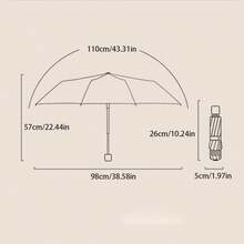 1 件豪华双面花伞，三折伞，晴雨两用双层伞，太阳伞，防紫外线伞