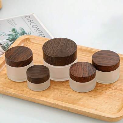 1pc Lotion Refillable Glass Bottle Storage Eye Cream Sealed Dispenser Facial Mask Cosmetic Jar Container