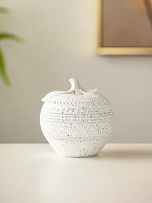 1 pieza Decoración de resina con forma de manzana, adorno de estilo lujoso y creativo, adecuado para escritorio, oficina, estantería, entrada, sala de estar, decoración del hogar, Navidad, Nochebuena, decoraciones navideñas, decoración de habitación, invierno