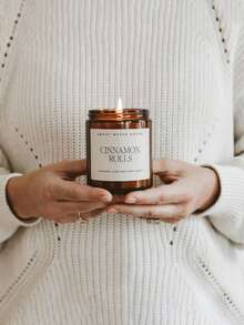 Cinnamon Roll Scented Candle, Baking-Inspired Food Lover Candle, Cozy Home Fragrance, Suitable For Kitchen, Bedroom And Living Room Decor, Sweet Gift For Women - Brown Large - View 4